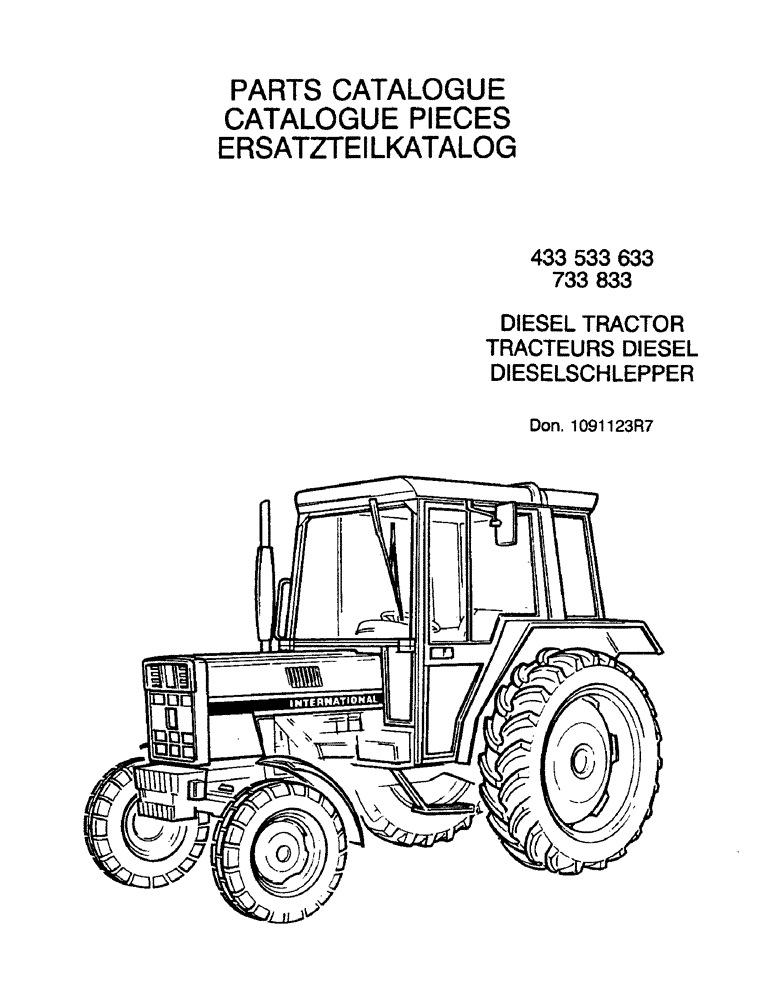 Схема запчастей Case IH 533 - (1A) - PARTS CATALOGUE (00) - PICTORIAL INDEX