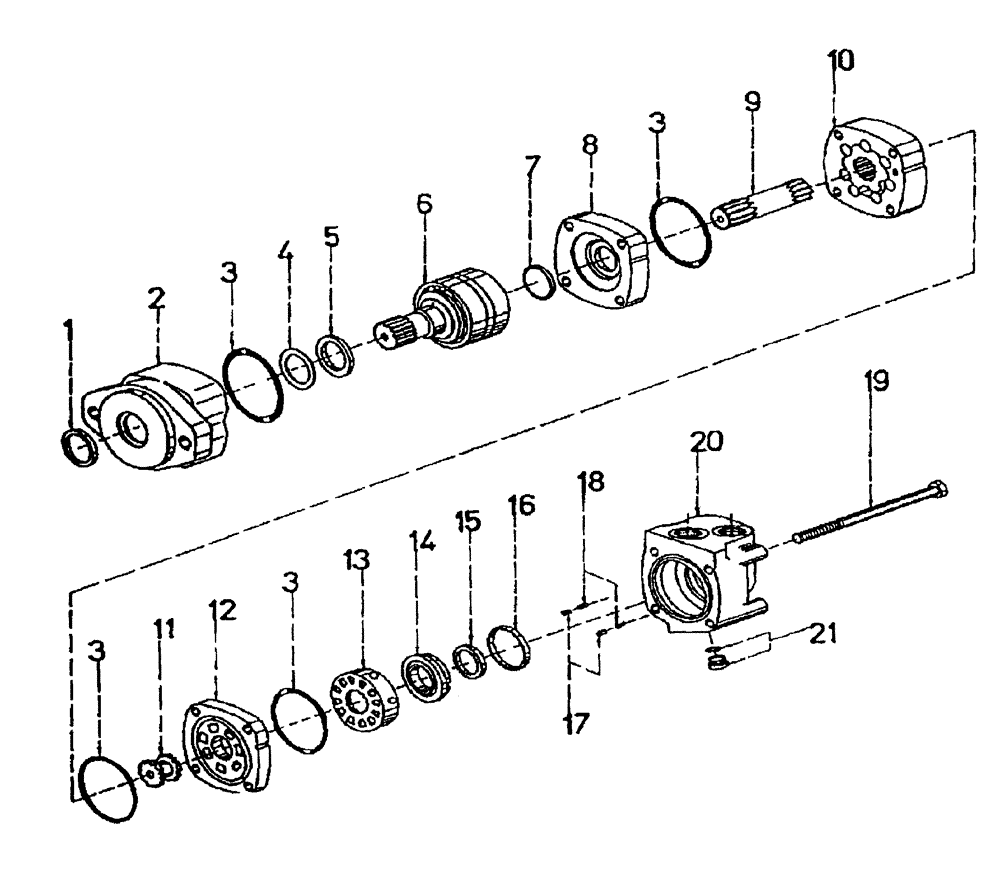 Схема запчастей Case IH AUSTOFT - (B02-05) - HYDRAULIC MOTOR (CROSS CONVEYOR AND BIN ELEVATOR) Hydraulic Components & Circuits