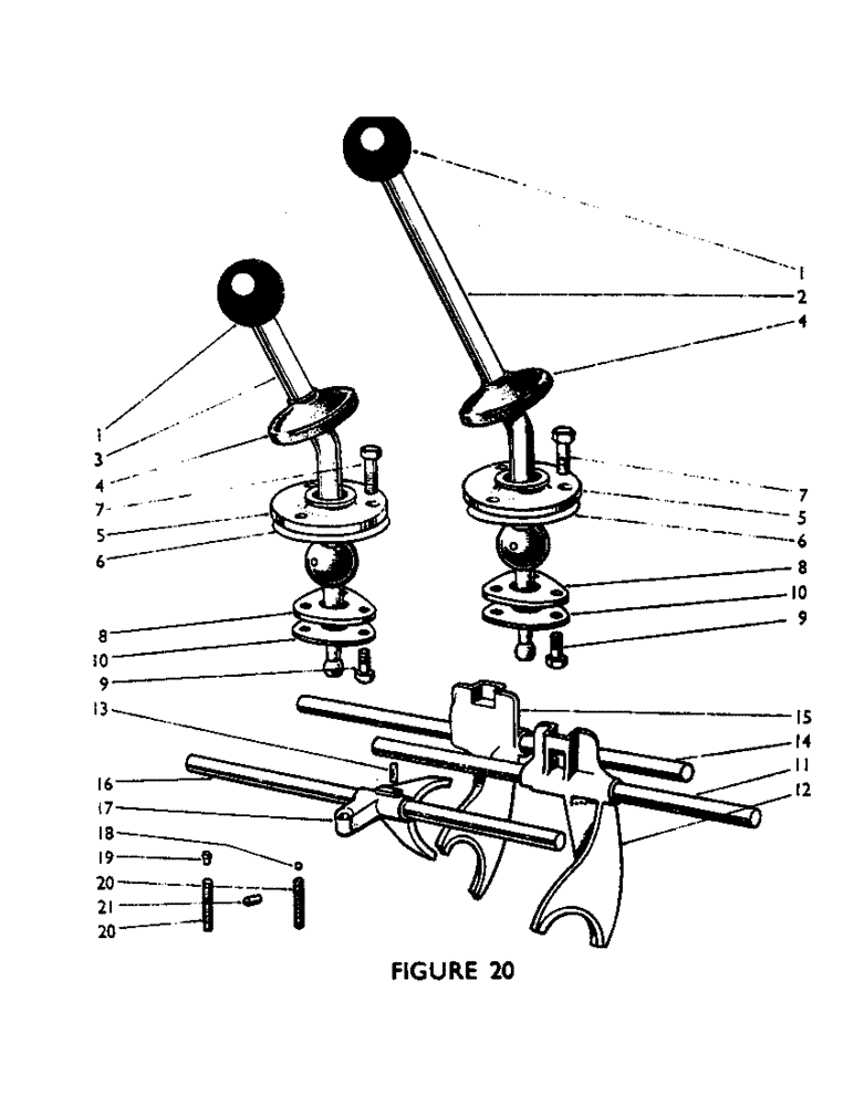 Схема запчастей Case IH 880UE - (32) - SHIFTER MECHANISM Gearbox