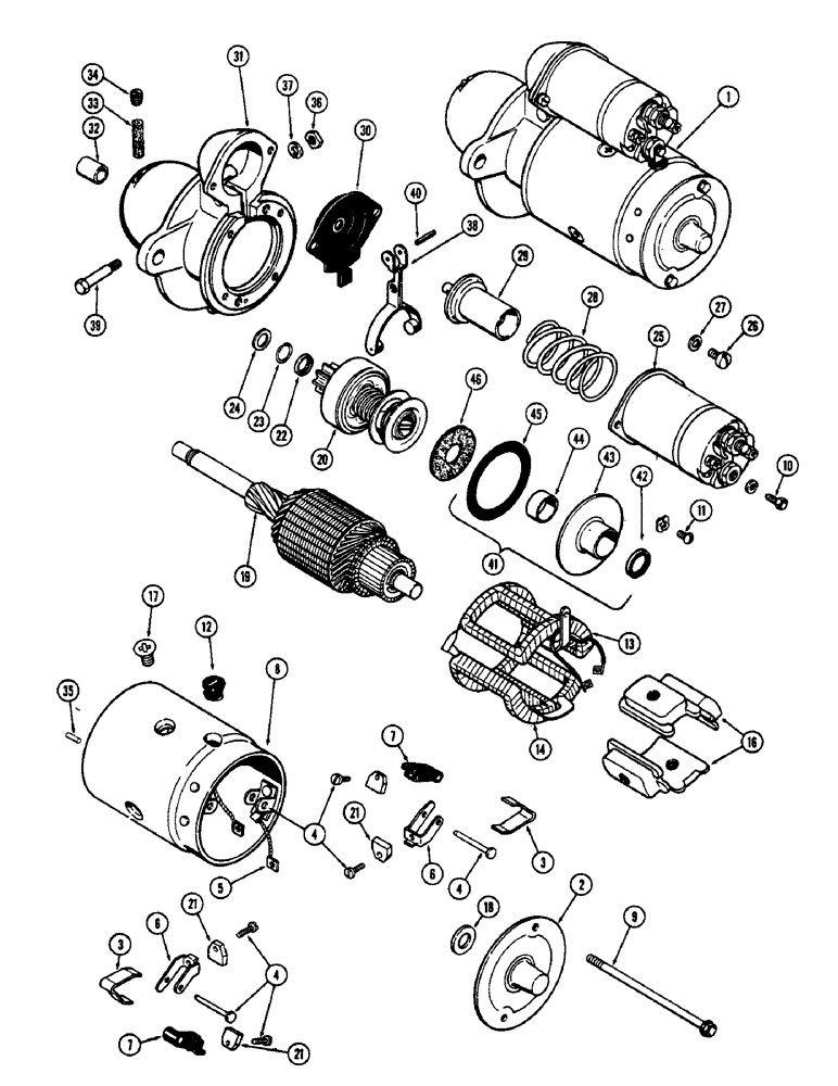 Схема запчастей Case IH 1060 - (430) - A57092 STARTER, (284) SPARK IGNITION ENGINE (55) - ELECTRICAL SYSTEMS