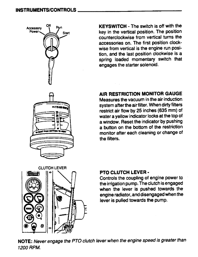 Схема запчастей Case IH 6590TA - (011) - INSTRUMENTS, CONTROLS 