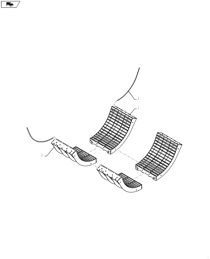 Схема запчастей Case IH 9230 - (66.105.02) - CONCAVES, LARGE WIRE (66) - THRESHING