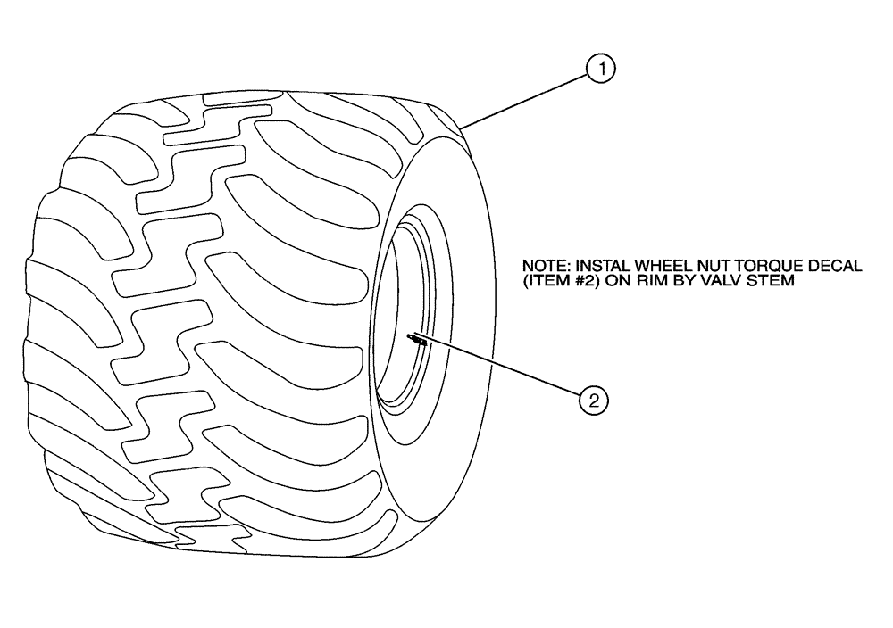 Схема запчастей Case IH TITAN 4520 - (05-008) - FRONT TIRE ASSEMBLY, 750 ALLIANCE Tires