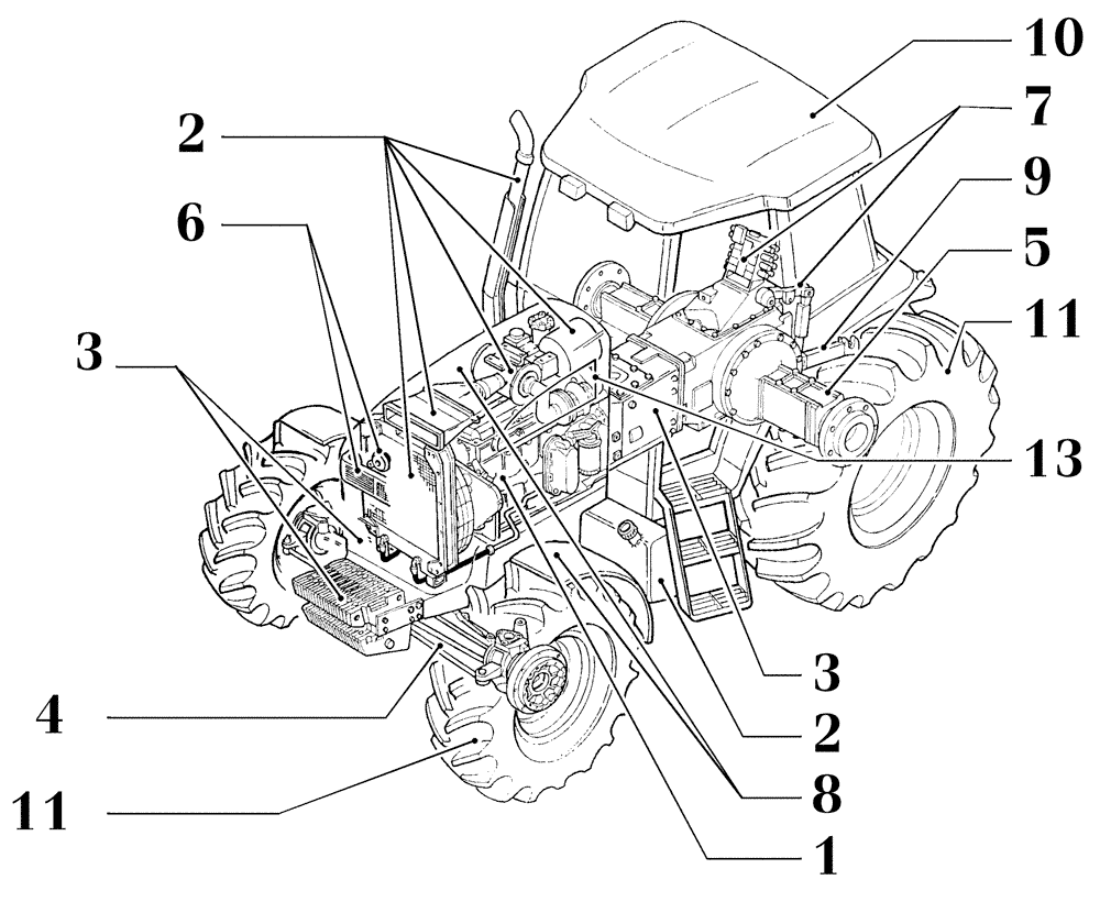 Схема запчастей Case IH MAXXUM 110 - (MAIN) - MAIN SECTIONS (00) - GENERAL