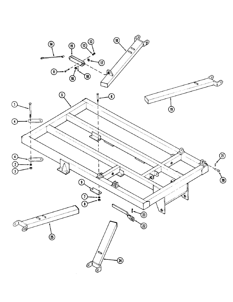 Схема запчастей Case IH DOT 23 - (04) - MAIN FRAME AND GANG BEAMS 