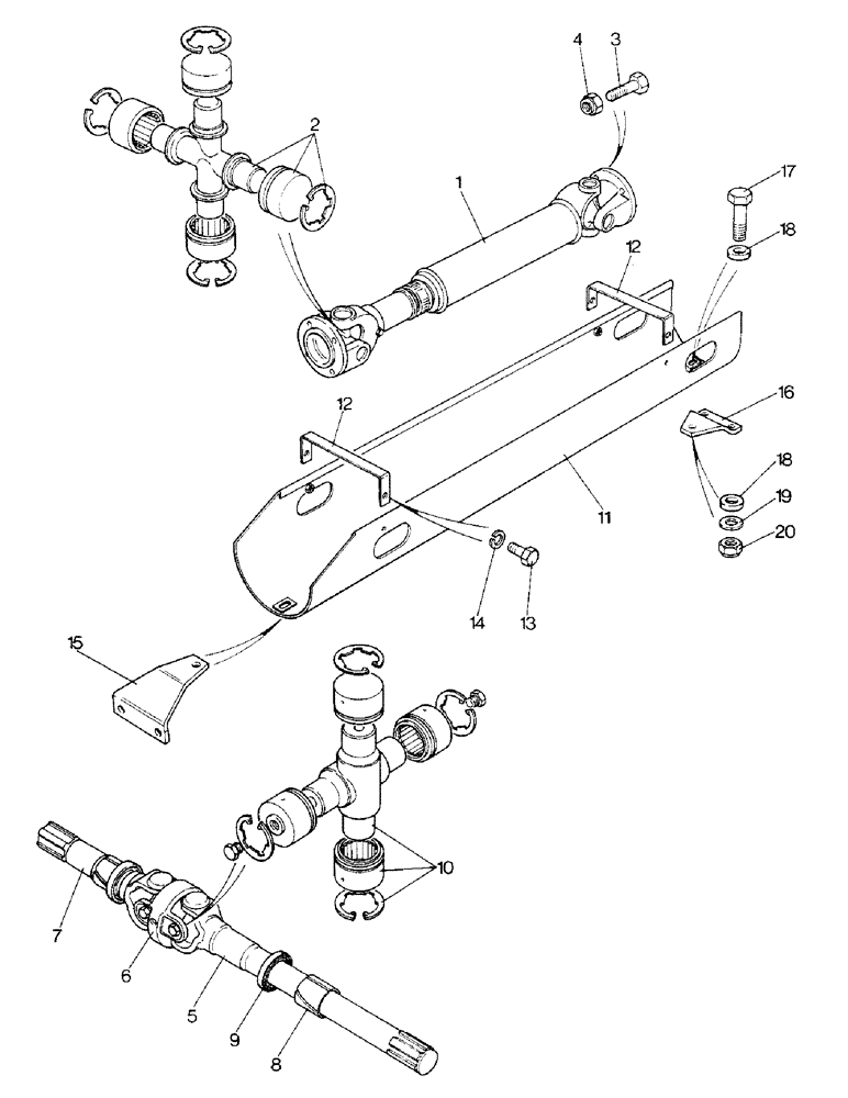 Схема запчастей Case IH 1390 - (G-06) - FRONT AXLE DRIVE SHAFTS, MFD DAVID BROWN AXLE (04) - FRONT AXLE