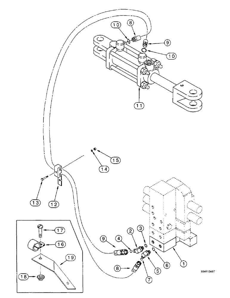 Схема запчастей Case IH 2144 - (8-58) - FIELD TRACKER SYSTEM (07) - HYDRAULICS