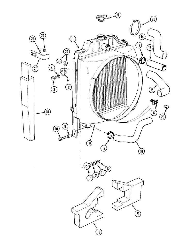 Схема запчастей Case IH 1394 - (2-02) - RADIATOR AND BAFFLES (02) - ENGINE