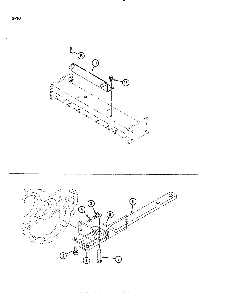 Схема запчастей Case IH 1130 - (9-16) - DRAWBAR (09) - CHASSIS/ATTACHMENTS