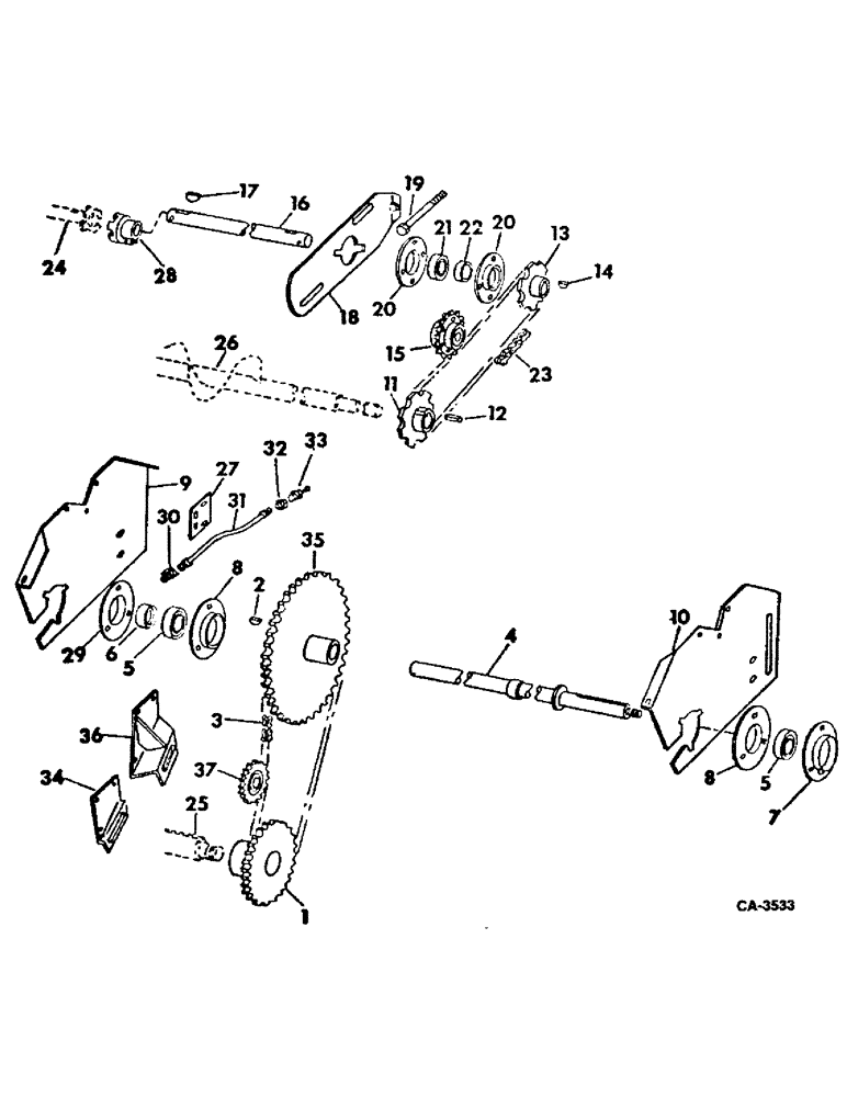 Схема запчастей Case IH 915 - (25-10) - ELEVATORS, GRAIN ELEVATOR DRIVE Elevators