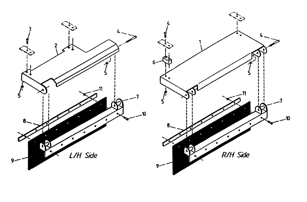 Схема запчастей Case IH 7000 - (A01-21) - STONE GUARDS - UNDERSLUNG BASECUTTER, SERIAL #7908 AND ONWARDS Mainframe & Functioning Components