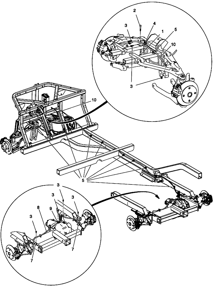 Схема запчастей Case IH SCOUT XL - (33.202.05[01]) - HYDRAULIC BRAKE LINES AND CLIPS (33) - BRAKES & CONTROLS
