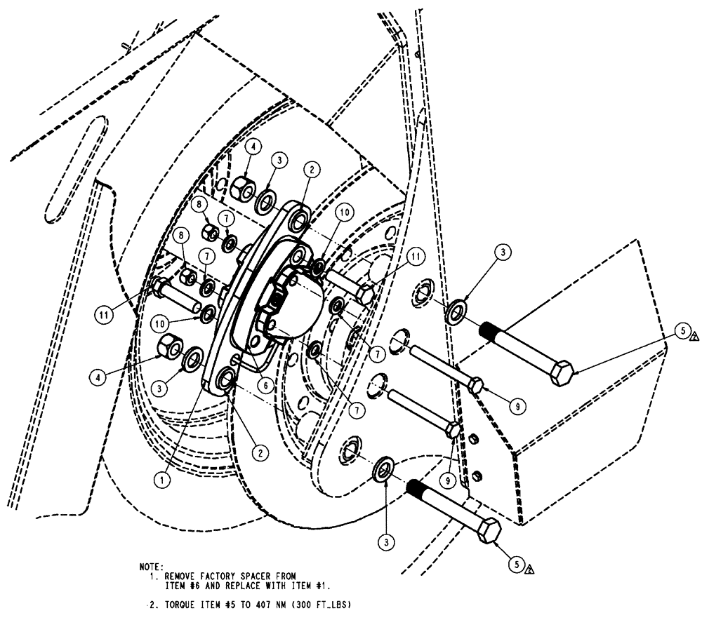 Схема запчастей Case IH FLX3510 - (07-008) - BRAKE CALIPER ASSEMBLY Pneumatics