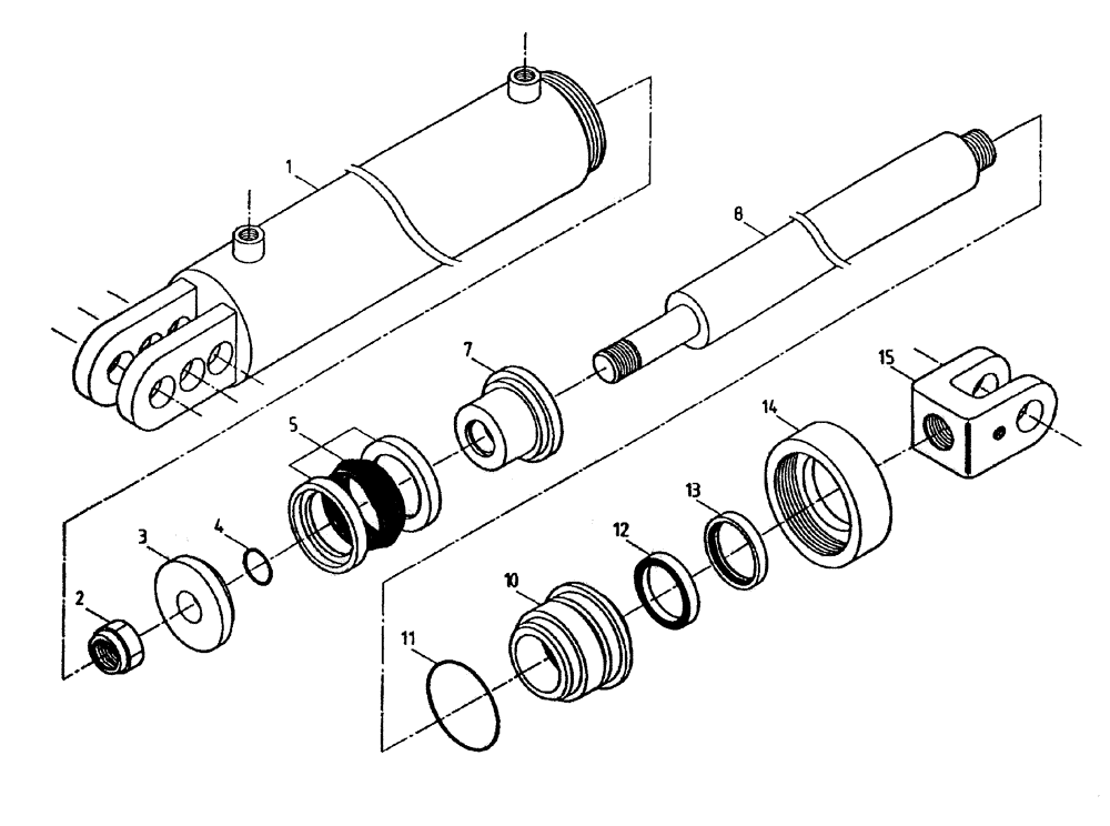Схема запчастей Case IH 7000 - (B01-05) - HYDRAULIC CYLINDER (CROPDIVIDER LIFT ARMS) (FLORIDA OPTION) Hydraulic Components & Circuits