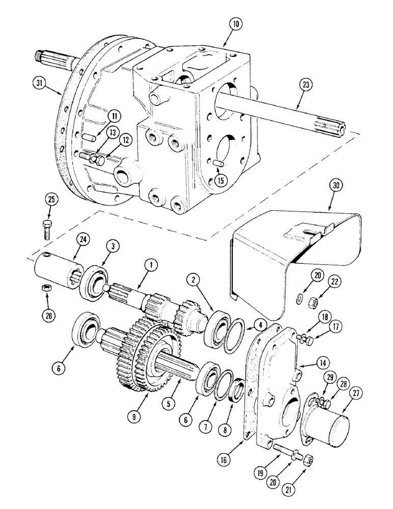 Схема запчастей Case IH 1394 - (6-278) - POWER TAKE-OFF, MULTI-SPEED, NOT NORTH AMERICA (06) - POWER TRAIN