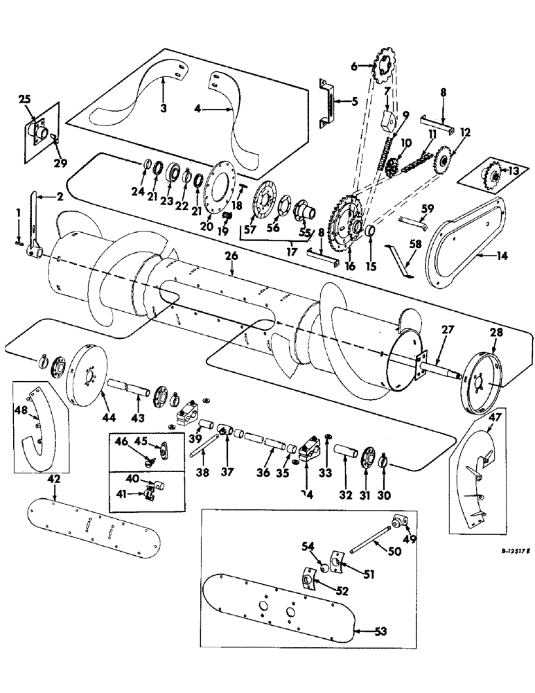 Схема запчастей Case IH 403 - (023) - PLATFORM AUGER DRIVE, PLATFORM AUGER EXTENSION ATTACHMENT (58) - ATTACHMENTS/HEADERS