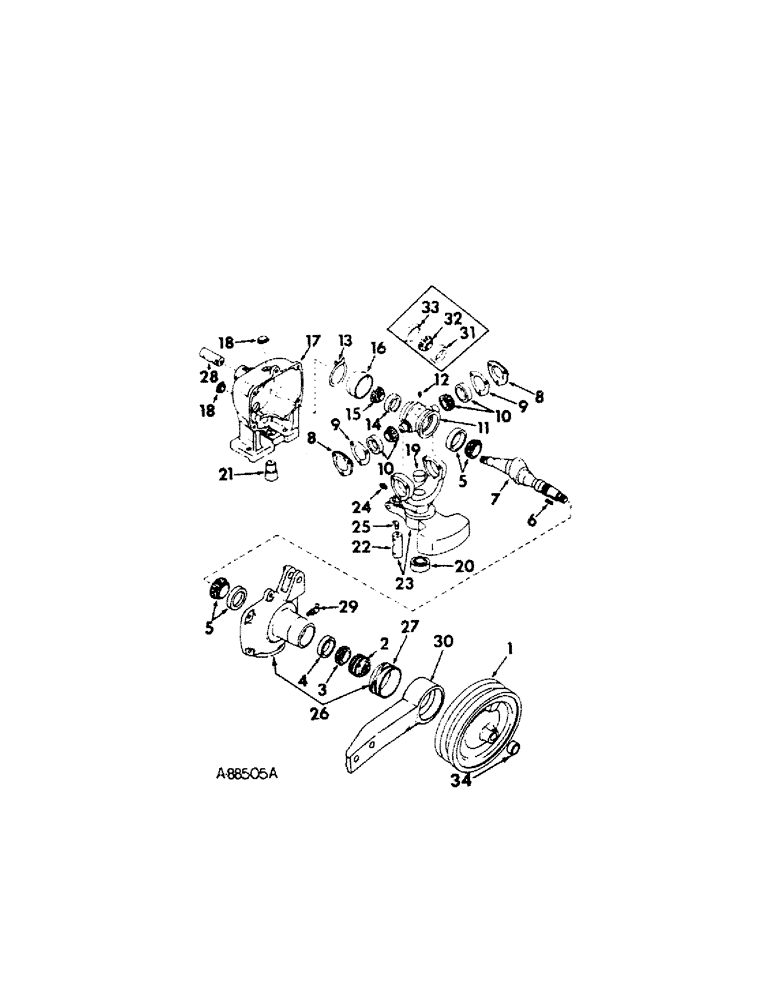Схема запчастей Case IH 1000 - (K-07[A]) - FLYWHEEL, PULLEY, BALANCED HEAD HOUSING 