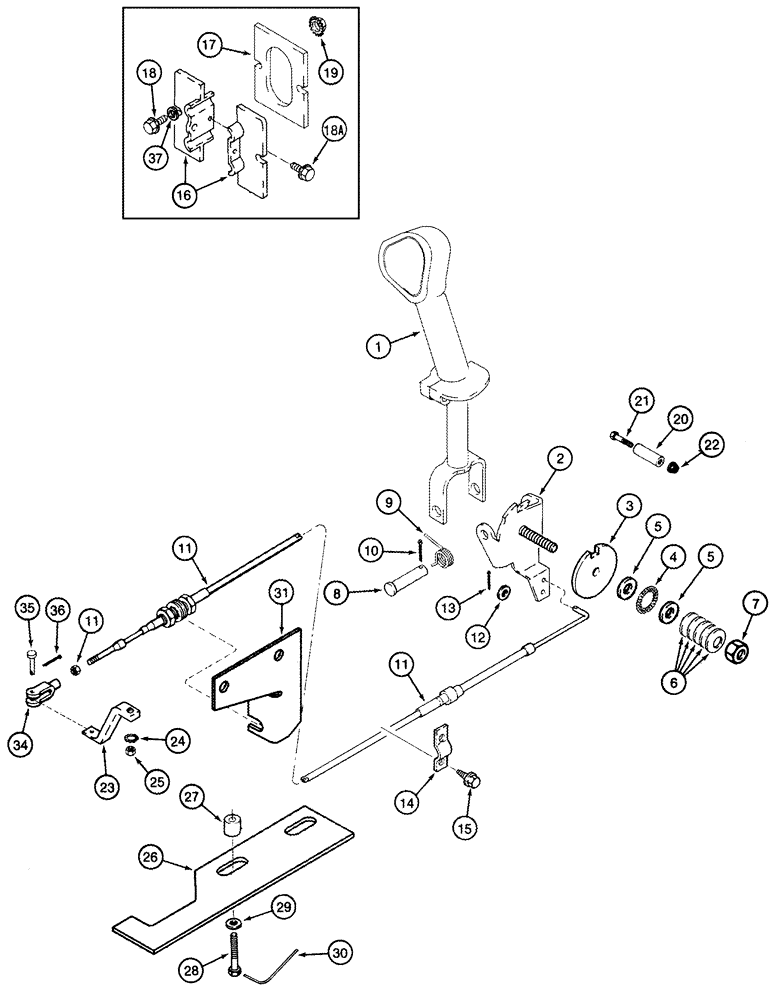 Схема запчастей Case IH 2555 - (06-08) - CONTROLS PROPULSION (03) - POWER TRAIN