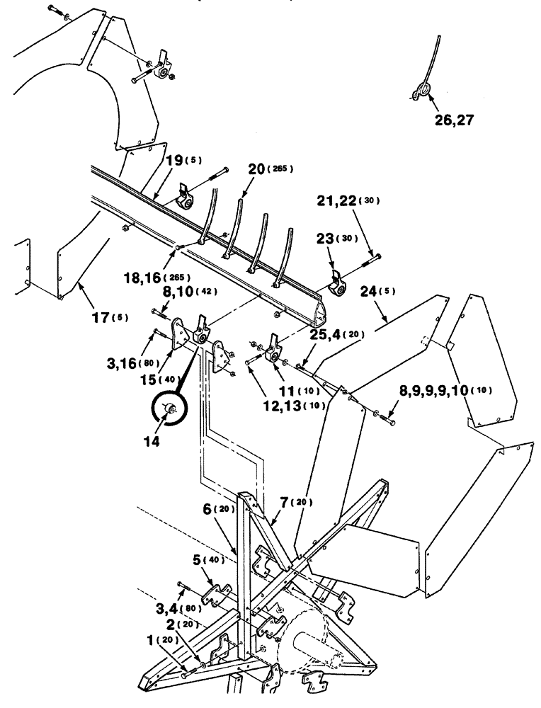 Схема запчастей Case IH 325 - (6-12) - PICKUP REEL - 18 FOOT (UNIVERSAL) (58) - ATTACHMENTS/HEADERS