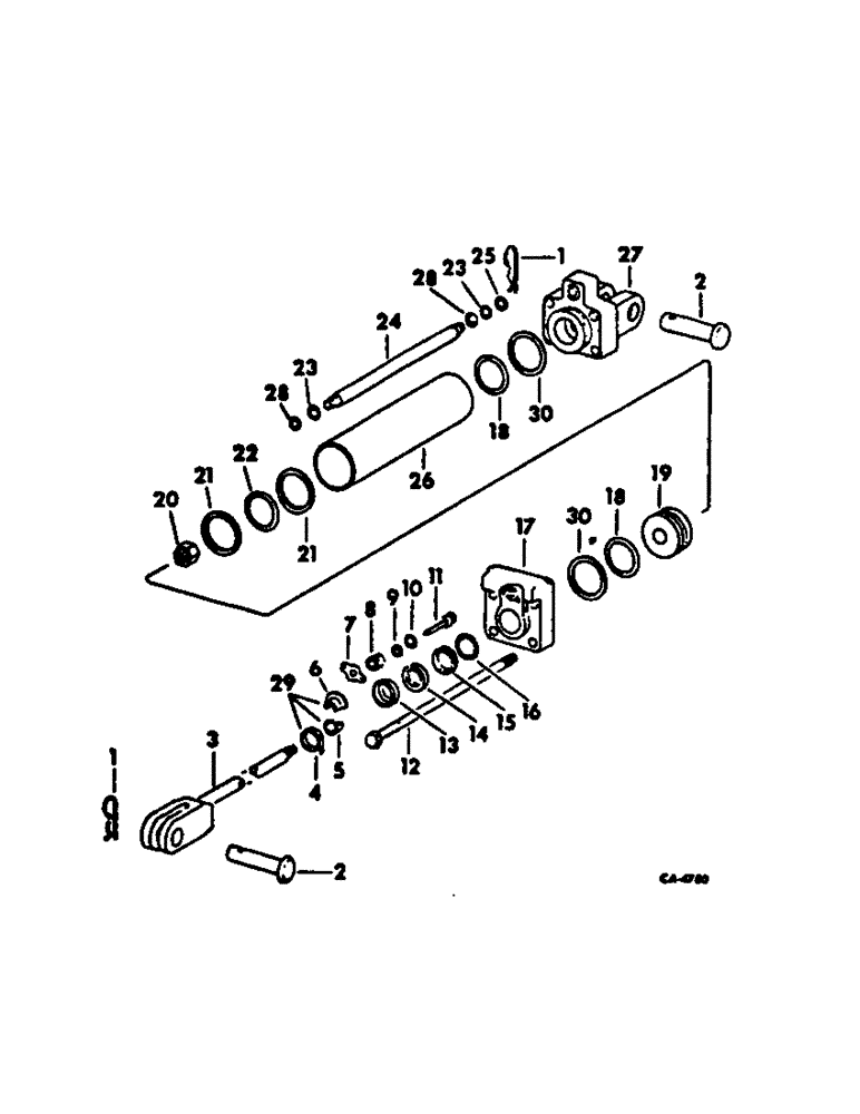 Схема запчастей Case IH 60 - (A-30) - HYDRAULIC CYLINDER, IH, 3.5 X 8 DOUBLE ACTING, FOR DEPTH CONTROL 