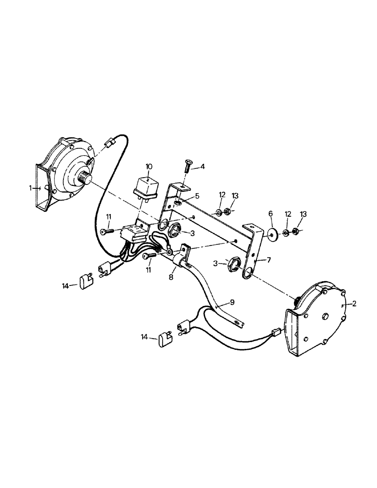 Схема запчастей Case IH CP-1400 - (02-23) - HORN AND MOUNTING (06) - ELECTRICAL
