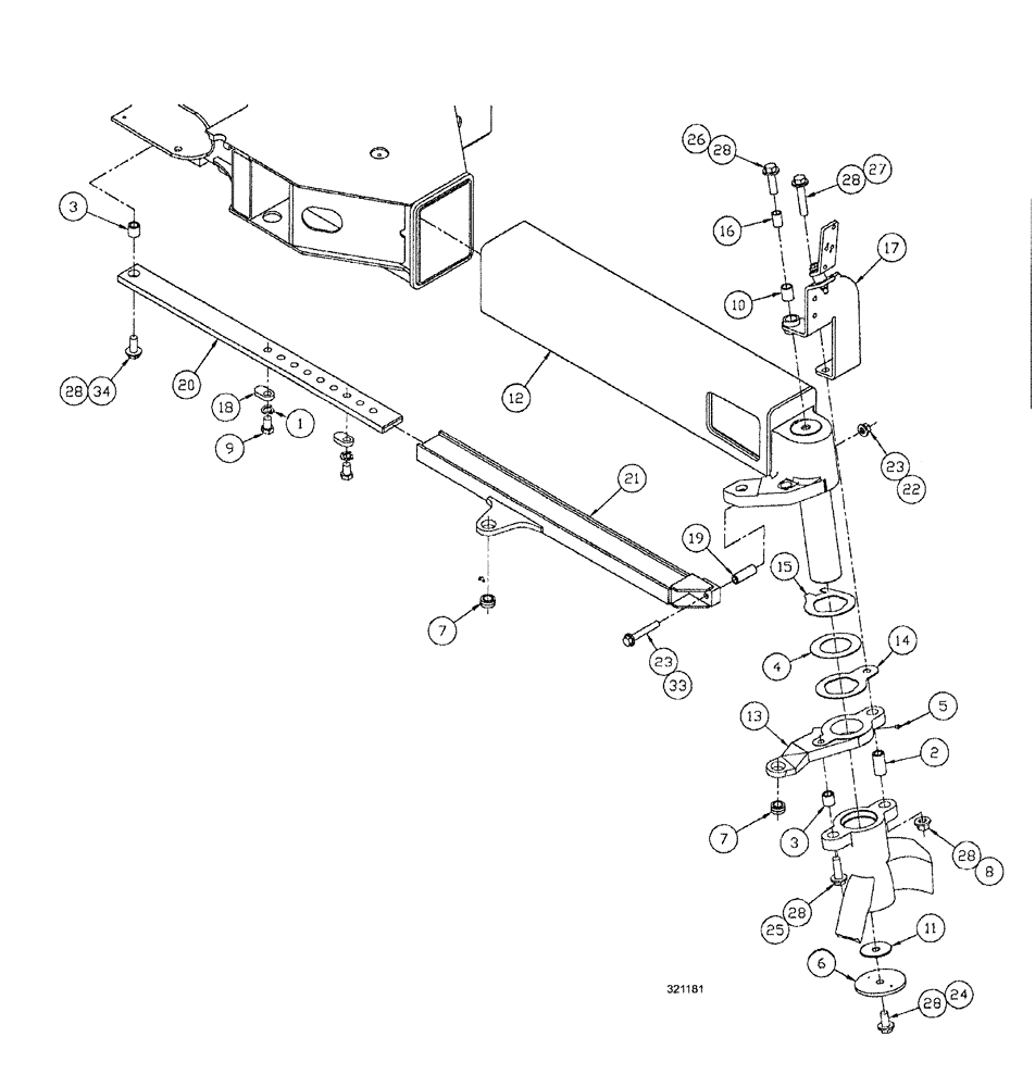 Схема запчастей Case IH SPX3200 - (04-030) - AXLE ASSEMBLY-STEER RF (25) - FRONT AXLE SYSTEM