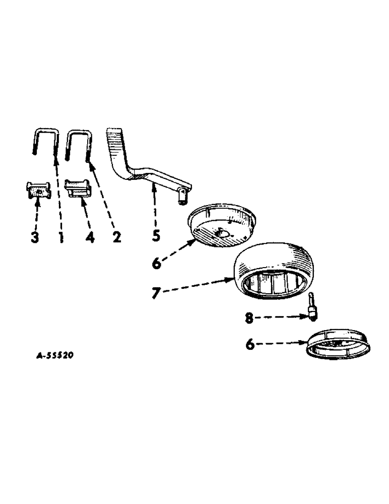 Схема запчастей Case IH 78 - (AM-08[A]) - GAUGE WHEELS, WITH PRECISION BEARINGS 
