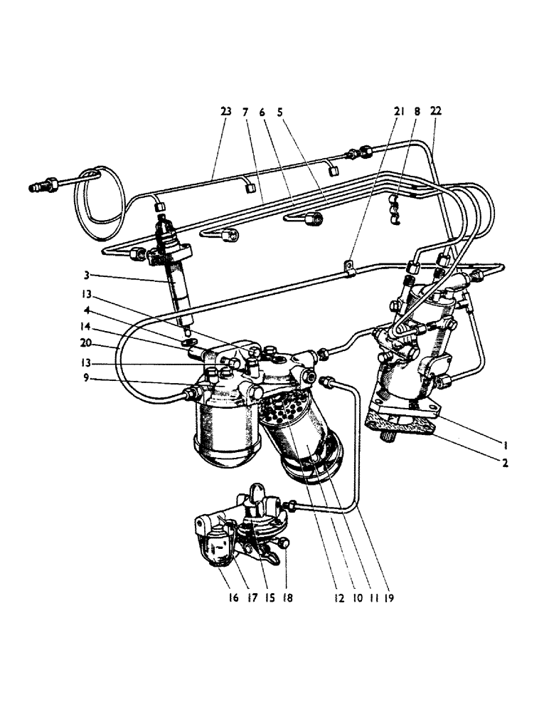 Схема запчастей Case IH 780 - (012) - INJECTION PUMP AND FUEL SYSTEM (01) - ENGINE