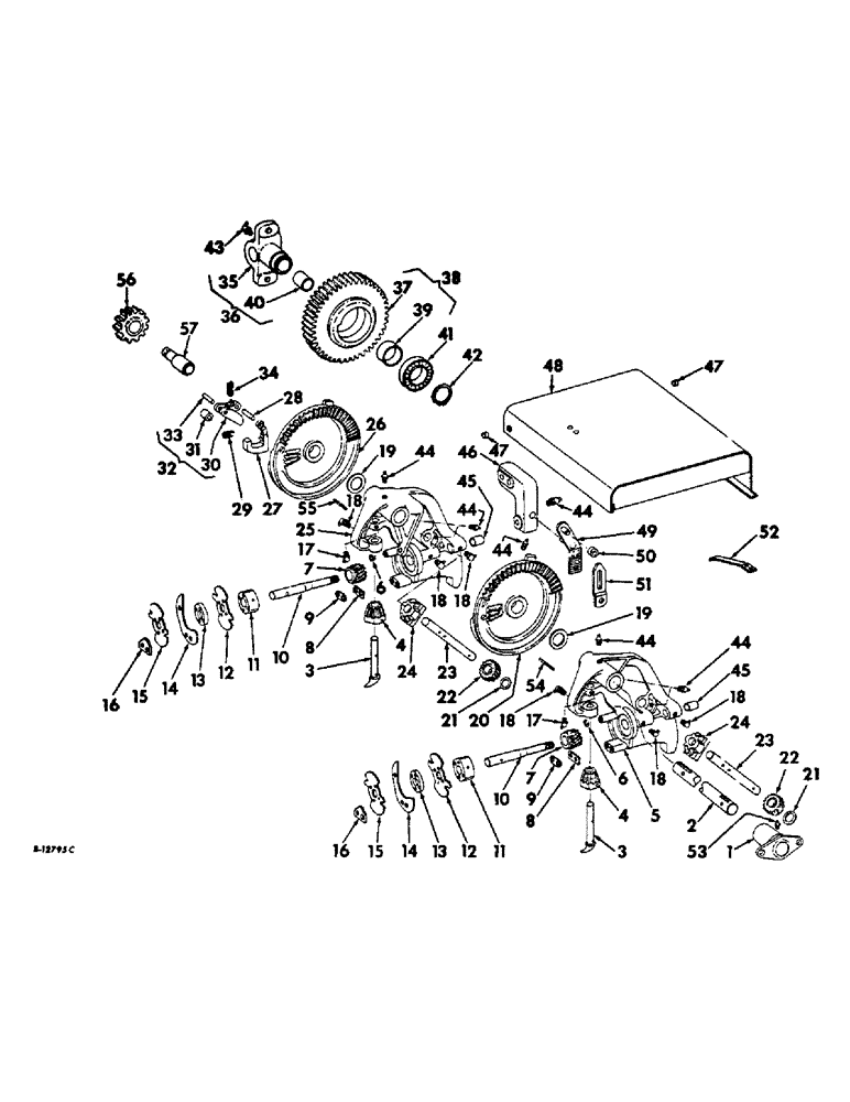 Схема запчастей Case IH 430 - (E-48) - TWISTER & TWISTER COVER, WIRE BALERS, S/N 430W 50 IN. THRU 001193, 440W 50 IN. THRU 002159 