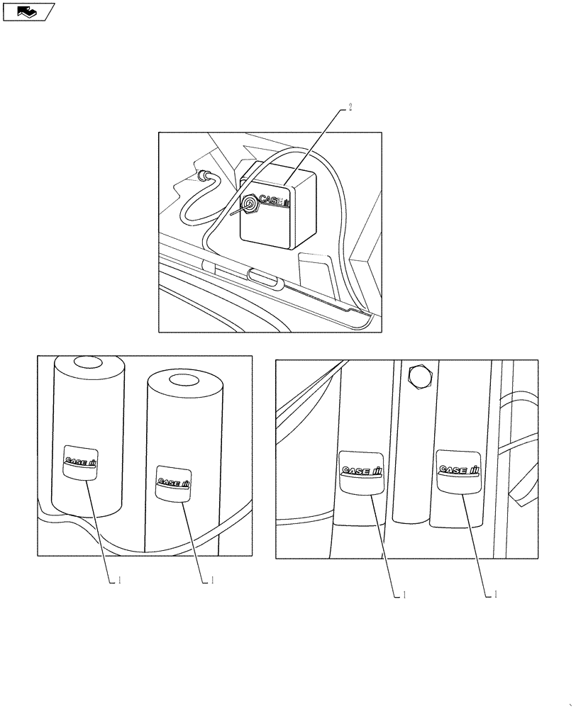 Схема запчастей Case IH 4420 - (10-008) - ENGINE DECAL GROUP (13) - DECALS