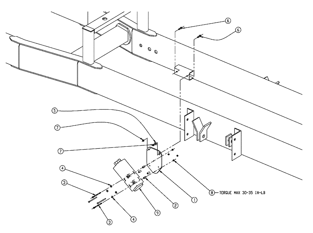 Схема запчастей Case IH 438 - (01-009) - RADAR MOUNTING GROUP Basic Unit