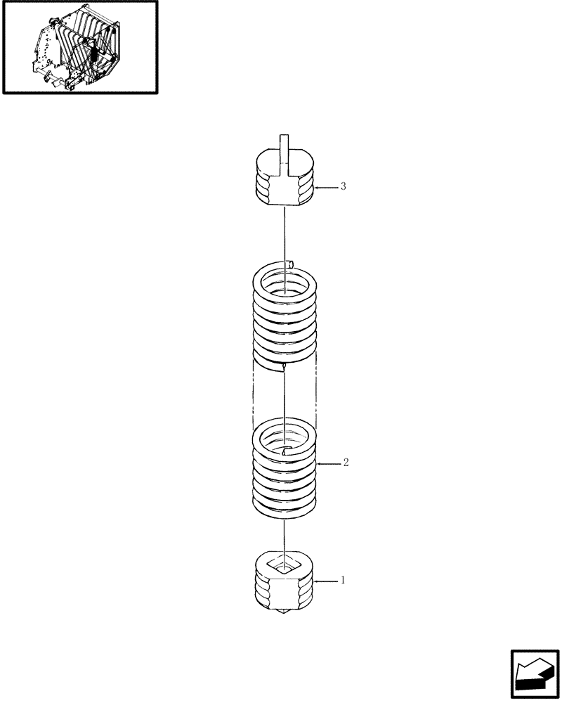Схема запчастей Case IH RBX461 - (030) - SPRING (70) - EJECTION