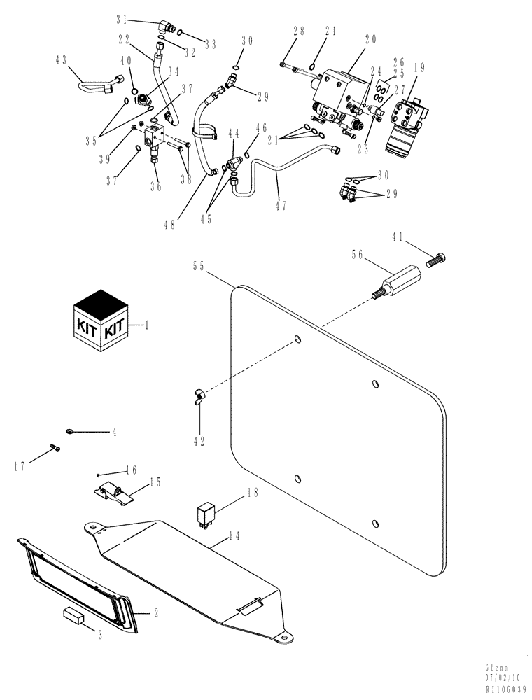 Схема запчастей Case IH MAGNUM 210 - (55.640.12[02]) - DIA KIT, AUTOGUIDANCE (55) - ELECTRICAL SYSTEMS
