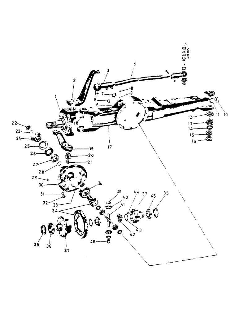 Схема запчастей Case IH 824 - (210) - FRONT AXLE AND DIFFERENTIAL (06) - POWER TRAIN