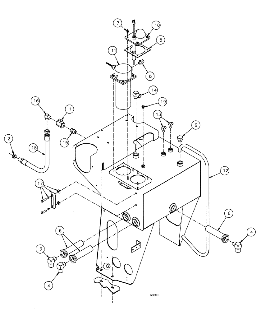 Схема запчастей Case IH SPX3185 - (06-026) - HYDRAULIC PLUMBING - OIL TANK GROUP Hydraulic Plumbing