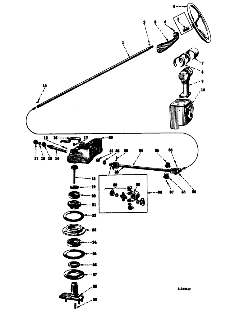 Схема запчастей Case IH SUPER C - (110) - CHASSIS, STEERING MECHANISM (12) - CHASSIS