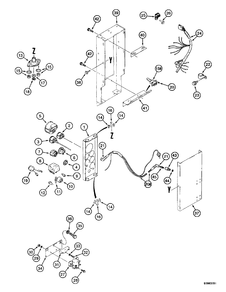 Схема запчастей Case IH 4391T - (4-04) - INSTRUMENT PANEL (04) - ELECTRICAL SYSTEMS