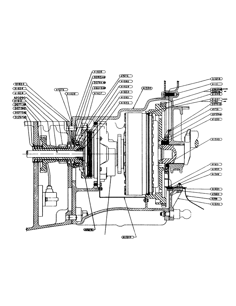 Схема запчастей Case IH 800 - (103) - TORQUE CONVERTER AND CLUTCH, "800" SERIES (06) - POWER TRAIN