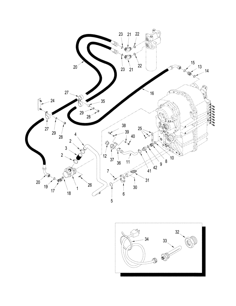 Схема запчастей Case IH STX325 - (06-11[02]) - TRANSMISSION - LUBRICATION, WITH POWER SHIFT TRANSMISSION, WITHOUT ACCUSTEER, ASN JEE0104001 (06) - POWER TRAIN
