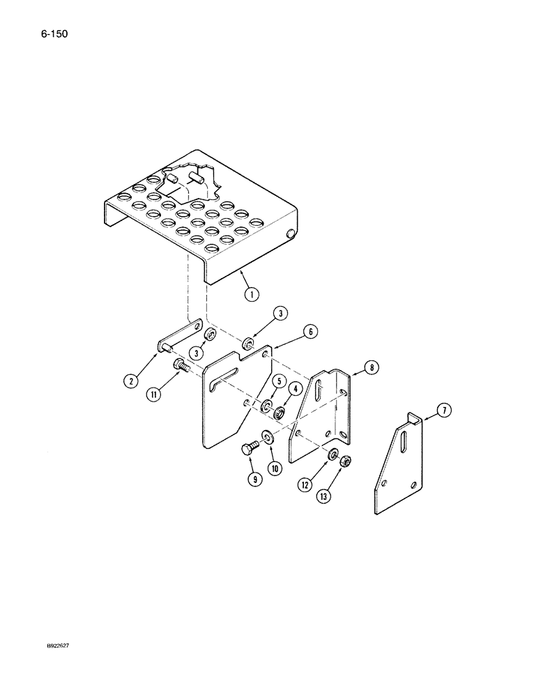 Схема запчастей Case IH 7140 - (6-150) - PTO SHIELDS, PRIOR TO P.I.N. JJA0020937 (06) - POWER TRAIN