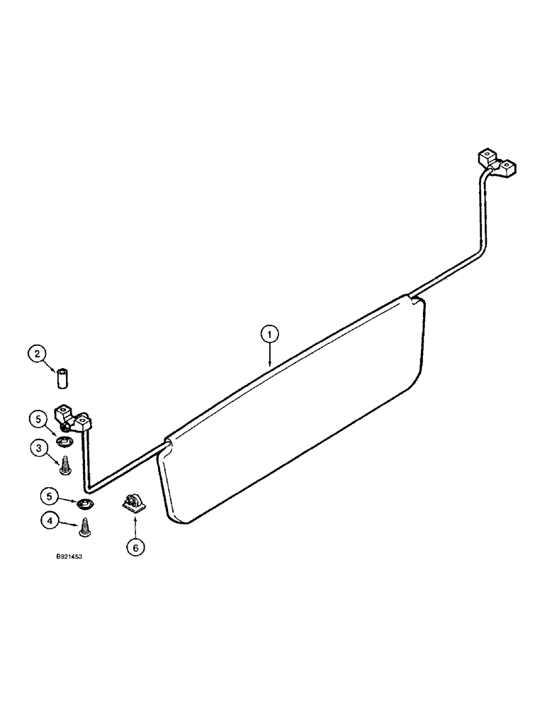 Схема запчастей Case IH 1666 - (9G-52) - SUNVISOR (10) - CAB & AIR CONDITIONING