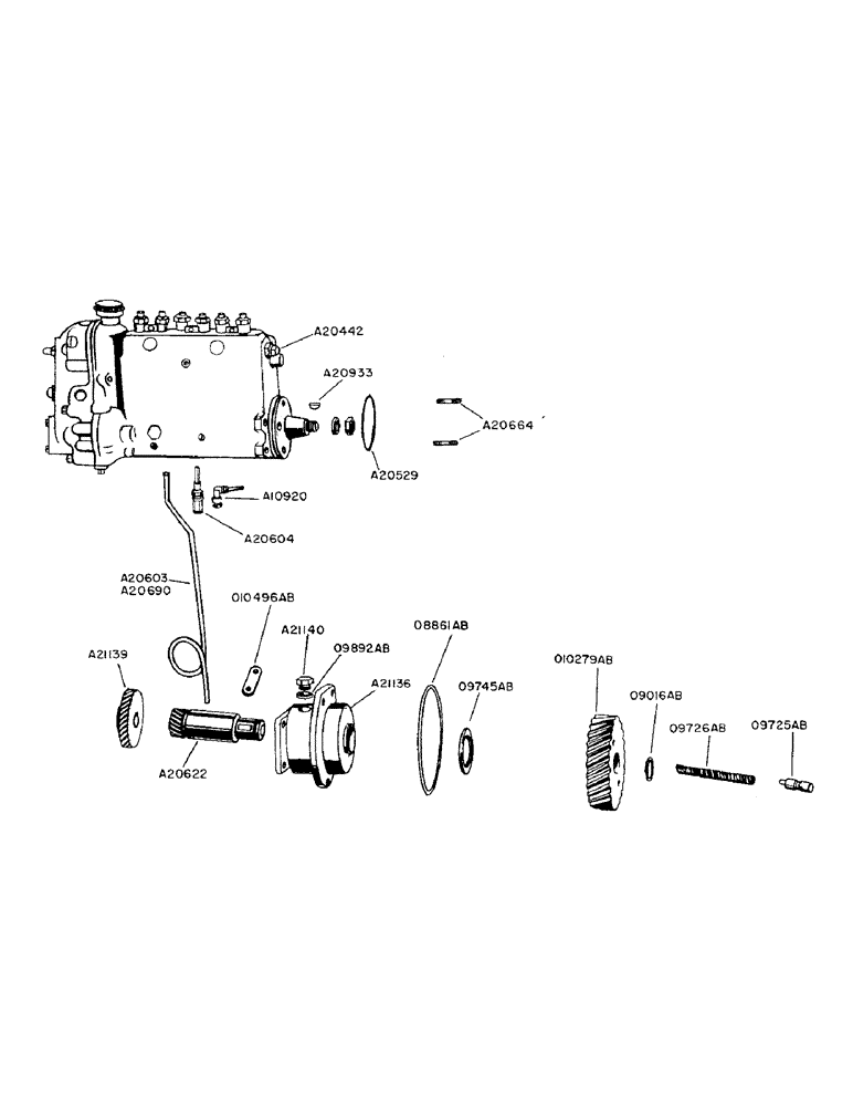 Схема запчастей Case IH 900 - (017) - DIESEL ENGINE, MULTIPLUNGER FUEL PUMP, SERIAL NUMBER 8141036 AND AFTER (02) - ENGINE