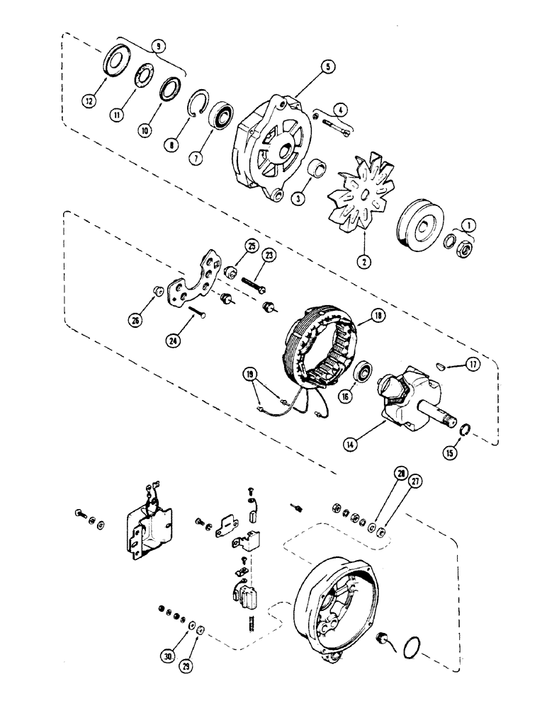 Схема запчастей Case IH 1175 - (068) - A137183 ALTERNATOR, PRESTOLITE (04) - ELECTRICAL SYSTEMS