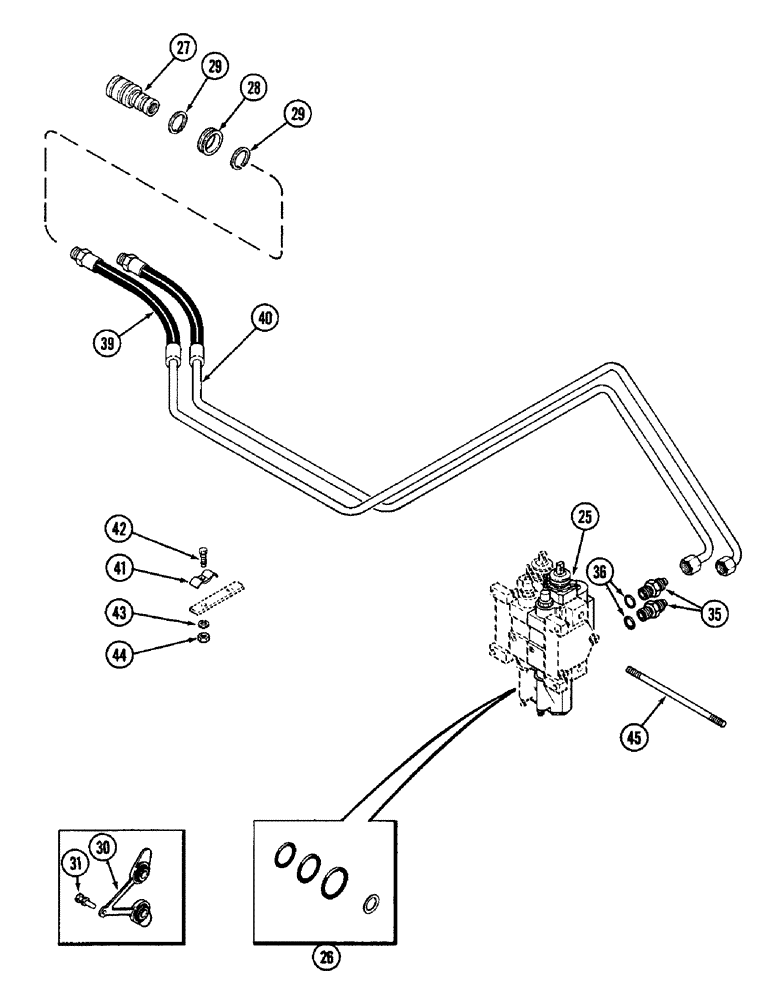 Схема запчастей Case IH 2090 - (8-400) - REMOTE HYDRAULICS, REMOTE ATTACHMENT, NUMBER TWO CIRCUIT (CONTD) (08) - HYDRAULICS