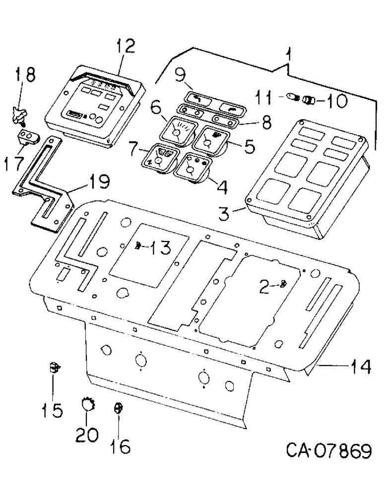 Схема запчастей Case IH 3488 - (11-01) - INSTRUMENTS, INSTRUMENT PANEL AND GAUGES Instruments
