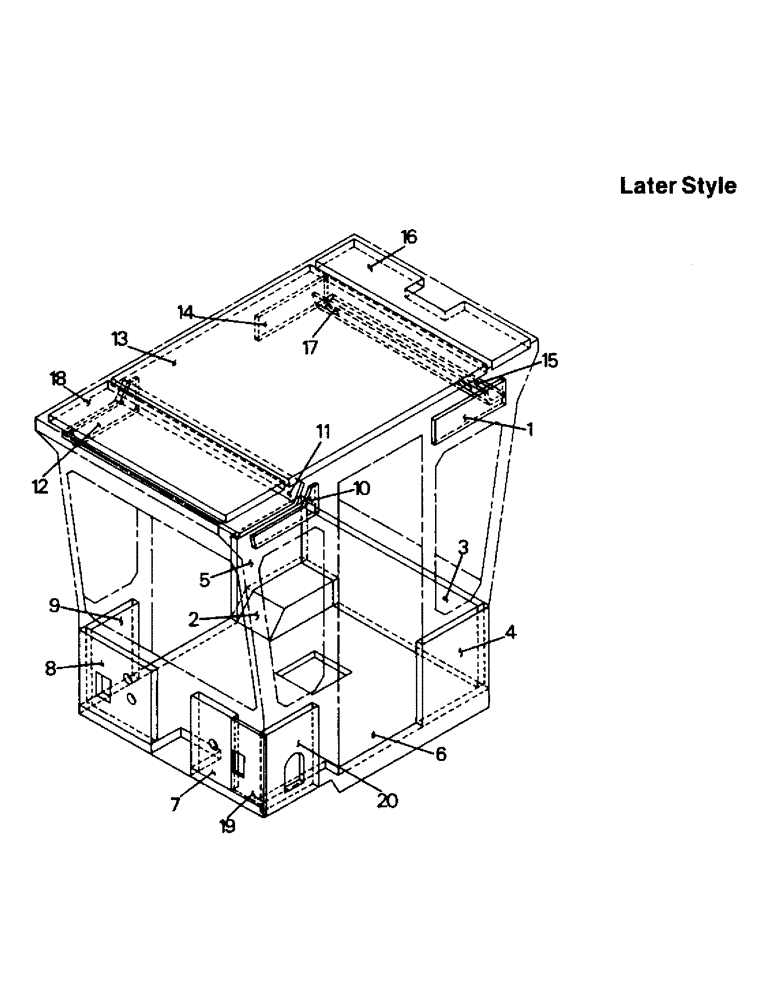 Схема запчастей Case IH PTA270 - (01-08) - CAB INSULATION & VINYL (10) - CAB