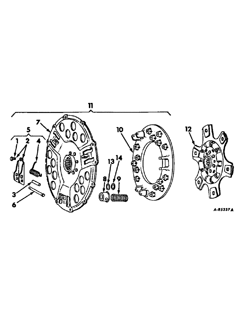 Схема запчастей Case IH 4156 - (B-02) - POWER TRAIN, CLUTCH (03) - POWER TRAIN