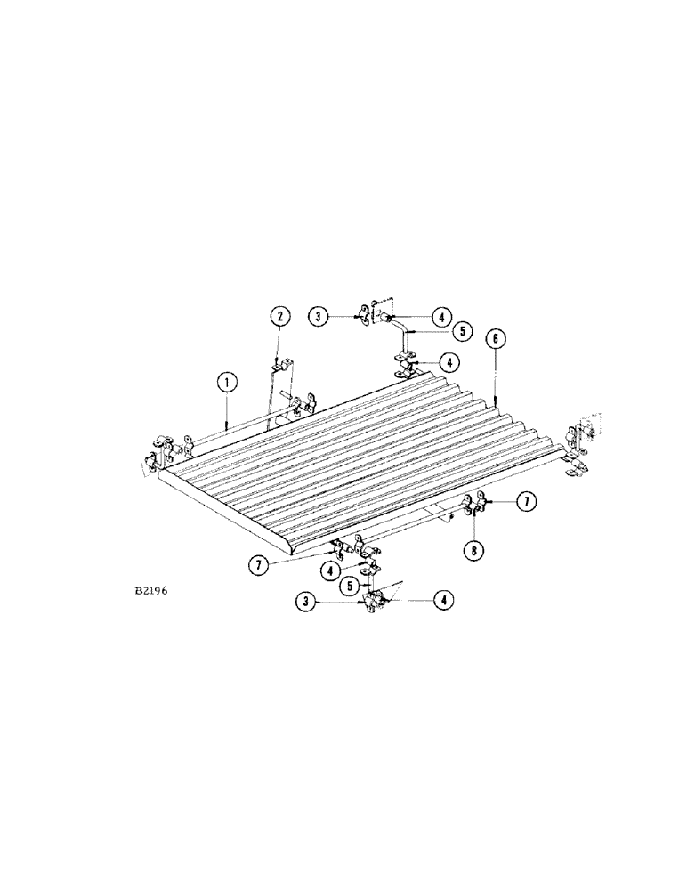 Схема запчастей Case IH 460 - (062[1]) - STRAWRACK RETURN PAN (72) - SEPARATION