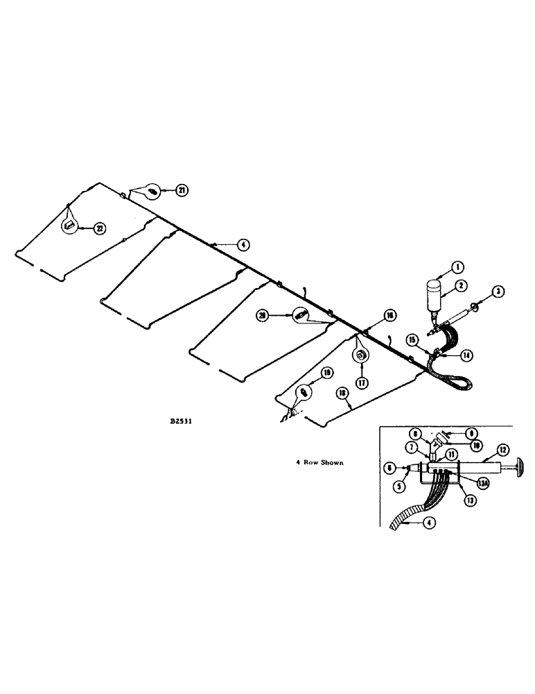 Схема запчастей Case IH 402 - (66) - MULTI-LUBER AND HARNESS (58) - ATTACHMENTS/HEADERS