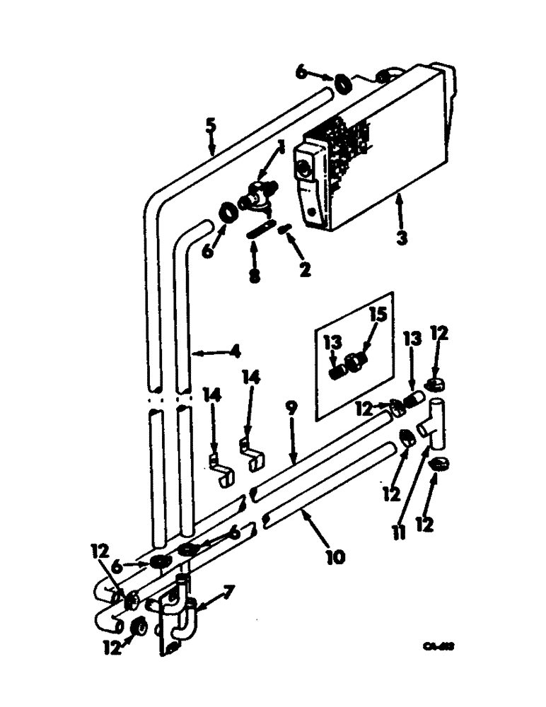Схема запчастей Case IH 915 - (N-16) - PARTS ACCESSORIES AND ATTACHMENTS, OPERATORS CAB HEATER, S/N 1864 AND BELOW Accessories & Attachments